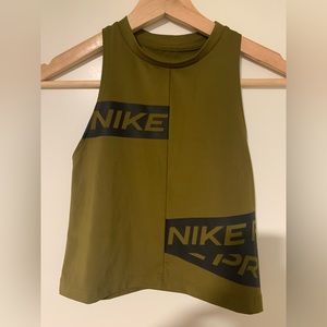 Nike Army Green Crop Top